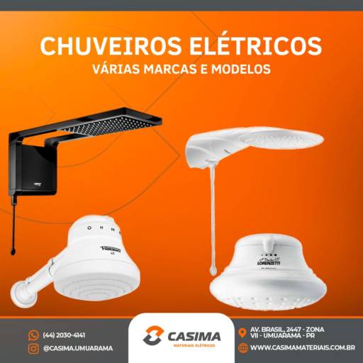 Comprar o produto de Chuveiros elétricos em Materiais Elétricos pela empresa Casima Materiais Elétricos em Umuarama, PR por Solutudo