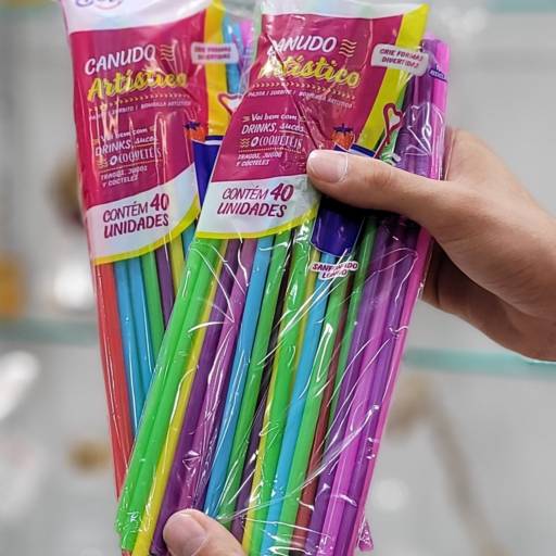 Canudo Colorido por EmbalaFoz Tudo em Embalagens