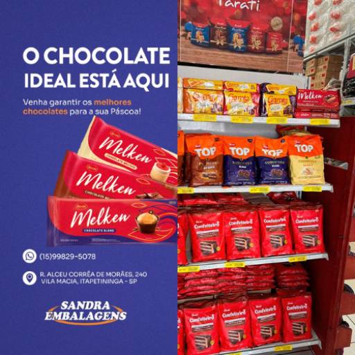 Comprar o produto de Chocolates em Chocolate pela empresa Sandra Embalagens em Itapetininga, SP por Solutudo