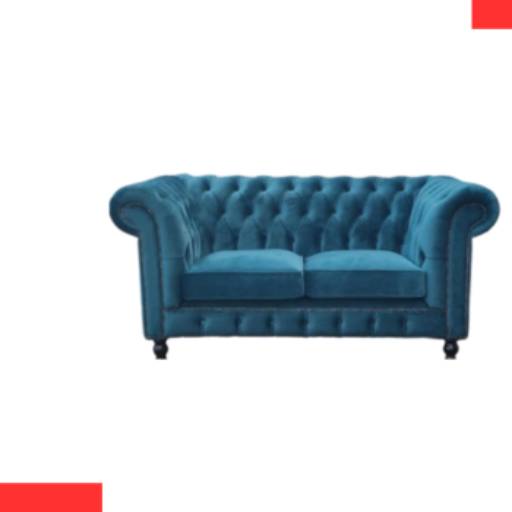 Sofá Chesterfield 2 Lugares em Suede | Clássico e Elegante