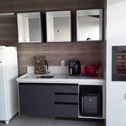 Cozinha de Canto por JS Móveis Planejados 