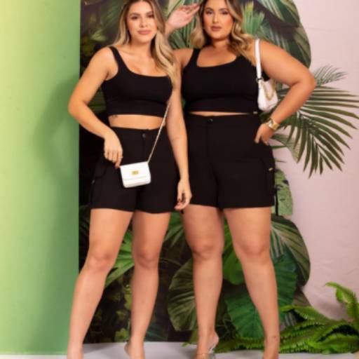 SHORTS CARGO AIR FLOW PRETO por Dri Modas Loja I - Loja Feminina Slim ao Plus Size