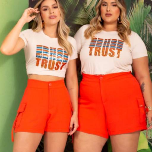 SHORTS CARGO AIR FLOW LARANJA por Dri Modas Loja I - Loja Feminina Slim ao Plus Size