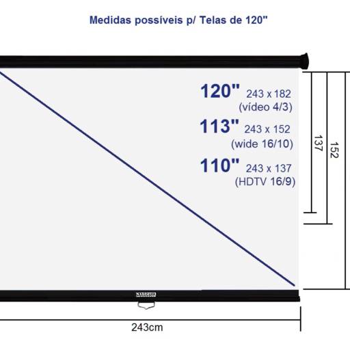 Tela de Projeção Retrátil