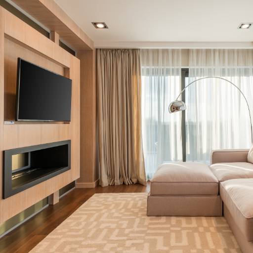 Sala de estar planejada em alumínio 