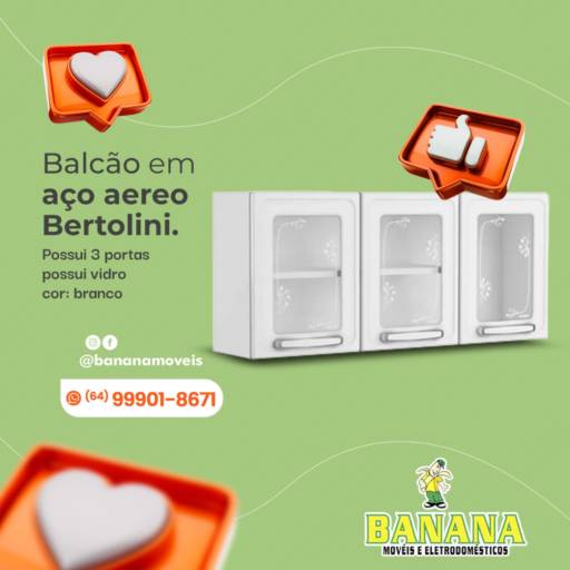 Comprar o produto de Balcão Aéreo Em Aço Bertolini  em Balcão pela empresa Banana Móveis e Eletrodomésticos em Mineiros, GO por Solutudo