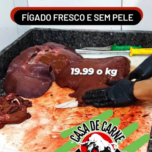 Comprar o produto de Fígado Fresco e Sem Pele  em Fígado  pela empresa Casa De Carne Caipira em Mineiros, GO por Solutudo