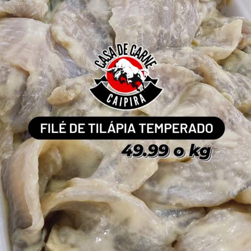 Comprar o produto de Filé de Tilápia Temperado  em Peixes pela empresa Casa De Carne Caipira em Mineiros, GO por Solutudo