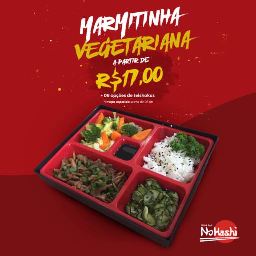 Comprar o produto de Marmita Vegetariana  em A Classificar pela empresa NoHashi Sushi Bar em Americana, SP por Solutudo