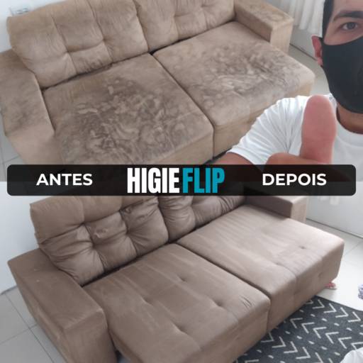 Higienização em sofas  por Higie Flip Higienização Profissional