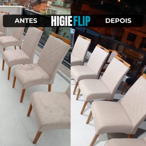 Comprar o produto de HIgienização de cadeira em Limpeza de Estofados pela empresa Higie Flip Higienização Profissional em Botucatu, SP por Solutudo