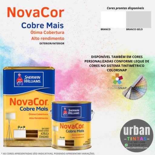 Comprar o produto de Tinta Nova Cor Cobre Mais em Tintas Acrílicas pela empresa Urban - Tintas em Botucatu, SP por Solutudo
