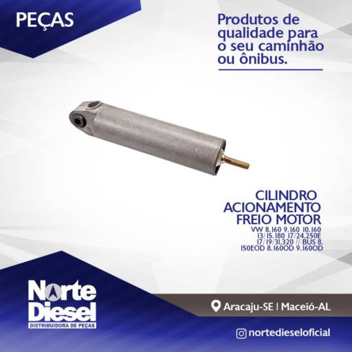 Cilindro acionamento freio motor por Norte Diesel Atacado | Peças para Picape, Ônibus, Caminhão, Aracaju SE