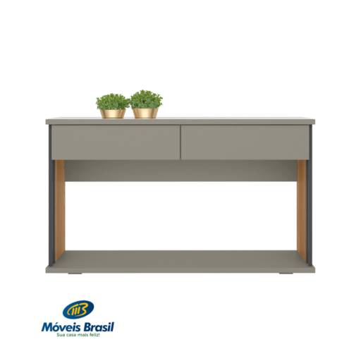 Aparador Linea Brasil Bonito Amêndoa/Titânio por Móveis Brasil