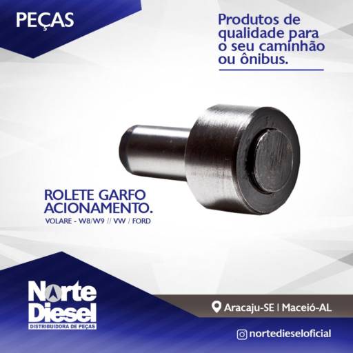 Comprar o produto de Rolete Garfo Acionamento em Peças e Acessórios pela empresa Norte Diesel Atacado | Peças para Picape, Ônibus, Caminhão, Aracaju SE em Aracaju, SE por Solutudo