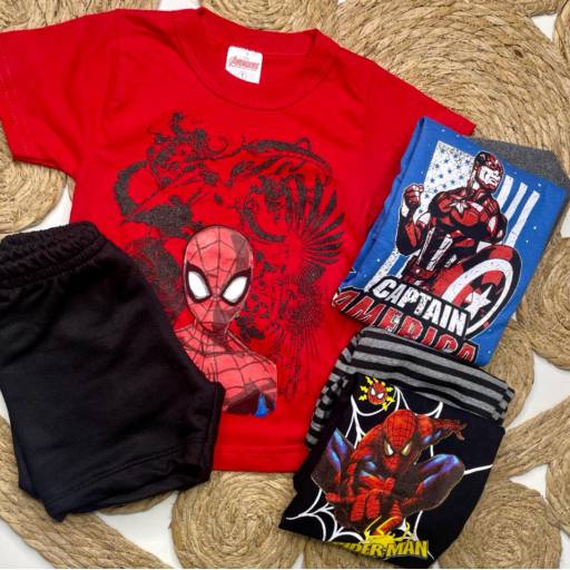 Conjunto infantil personagens  por Influência Kids - Moda Infantil