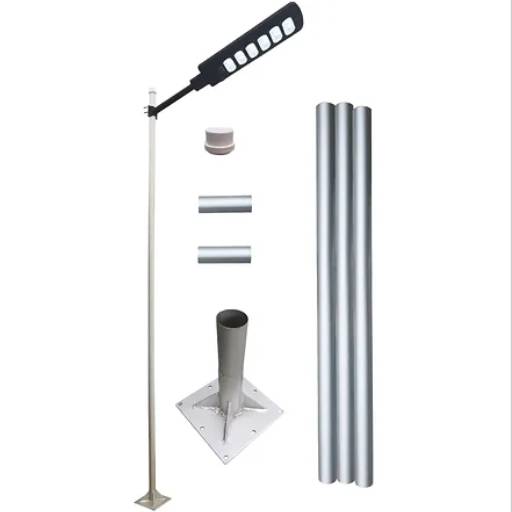 Kit Poste de Aço Modular 6 Metros para Luminária Solar