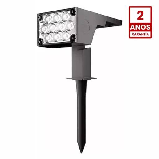 Luminária Solar Spot 7 W LED SMD Branco Frio para Piso, Gramado ou Parede 500 lm
