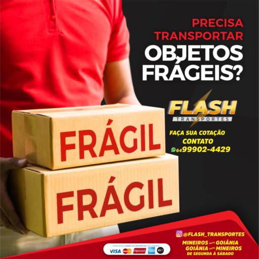 Comprar o produto de Transporte de objetos frágeis  em Transportes pela empresa Flash Transportes em Mineiros, GO por Solutudo