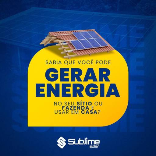 Comprar o produto de Especialista em Energia Solar em Energia Solar pela empresa Sublime Solar em Juazeiro, BA por Solutudo