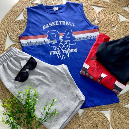 Conjunto infantil para menino com regata por Influência Kids - Moda Infantil