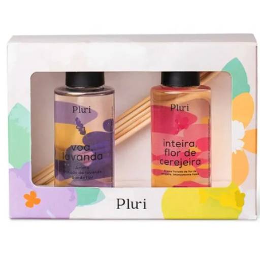 Kit Pluri - Difusor de varetas: Lavanda + Flor de Cerejeira por Farmácia Preço Justo - Três Lagoas