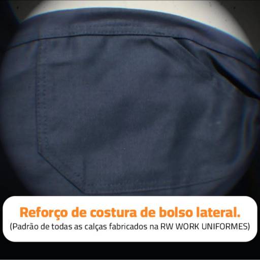 Calça com Faixa Refletiva por RW Work Uniformes Profissionais e Universitários