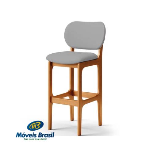 Banqueta Konopka Quadrada 60 Facto Rato Imbuia por Móveis Brasil