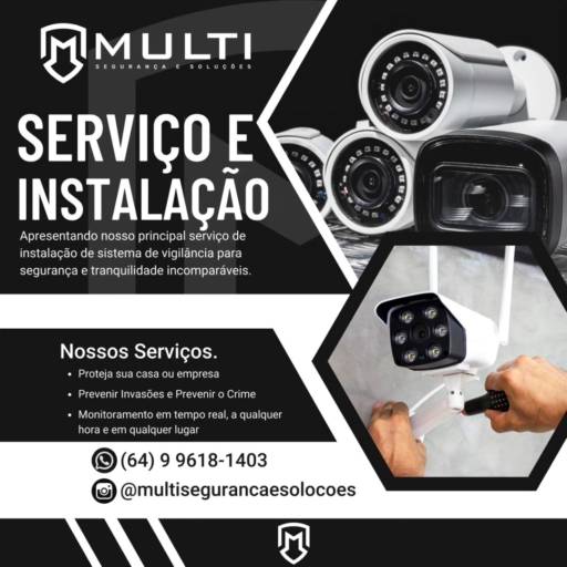 Comprar o produto de Sistema de vigilância em Câmeras de Segurança pela empresa Multi Segurança e Soluções em Mineiros, GO por Solutudo
