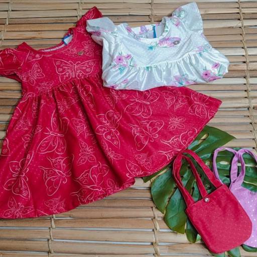 Vestido rosa de menina por Blumenau Malhas - Vila Portes