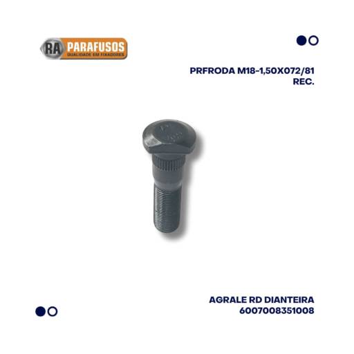 Comprar o produto de PRFRODA M18-1,50X072/81 REC. em Parafusos pela empresa RA Parafusos em Botucatu, SP por Solutudo