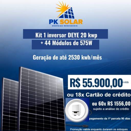 KIT SOLAR 2530kwh	 por Pk Solar São José dos Pinhais
