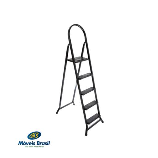Escada Utilaço UDM0429 5 Degraus Preto por Móveis Brasil
