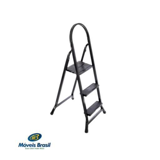 Escada Utilaço UDM0433 3 Degraus Preto por Móveis Brasil