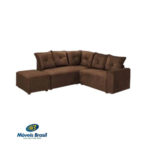 Estofado Barsotti Zurique Canto 504 Marrom por Móveis Brasil