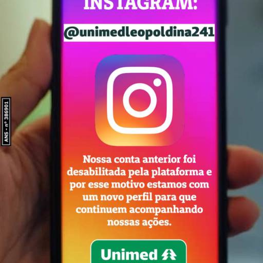 Comprar o produto de Siga nossa nova conta do Instagram: em Informações em Geral pela empresa Unimed  em Leopoldina, MG por Solutudo