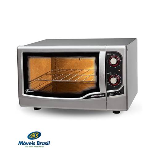 Forno Elétrico Gourmet  Fischer Grill 44L Prata / 127 Volts por Móveis Brasil