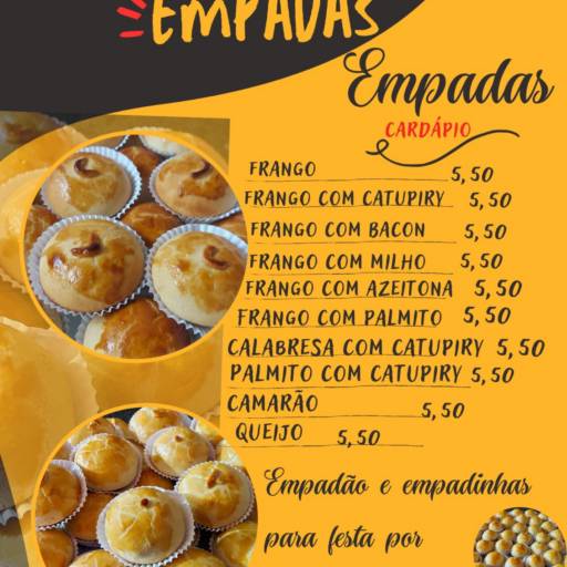 Cardápio Empadas  por Camila Empadas Bom Sabor Delivery 