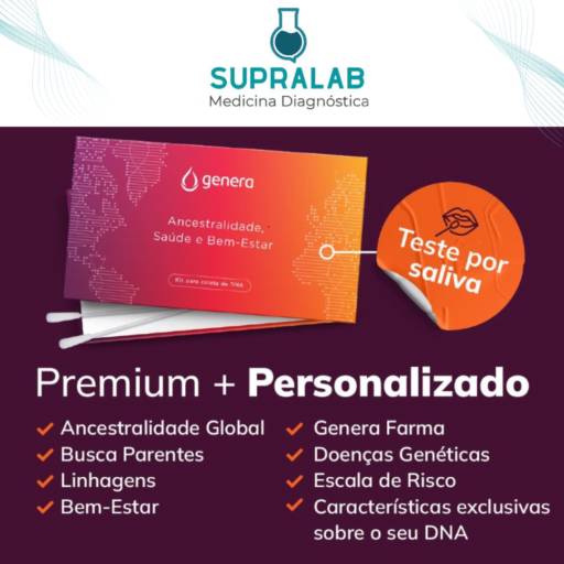 Teste Genético Premium + Personalizado por SUPRALAB Medicina Diagnóstica