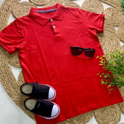 Camisa Infantil Polo Ogochi Vermelha por Influência Kids - Moda Infantil
