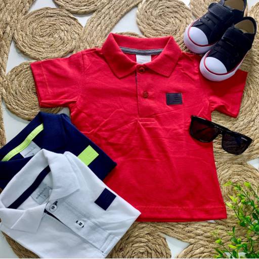 Camisa Polo Quimby em 3 Cores - 4 ao 8 por Influência Kids - Moda Infantil