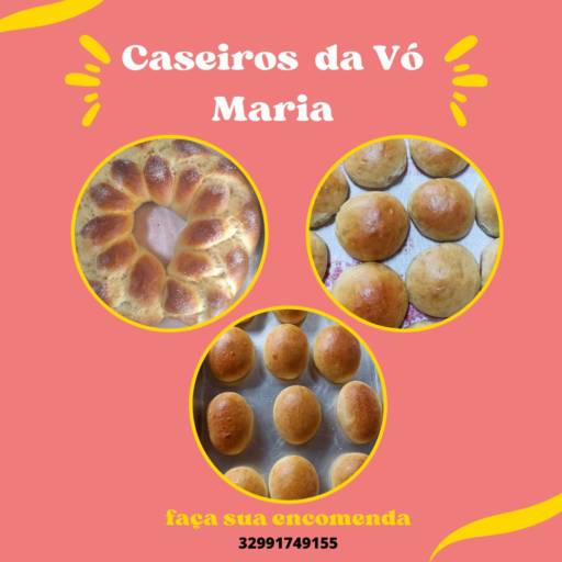 Comprar o produto de Rosca doce pão de cebola e pão doce  em Bolos e Doces pela empresa Caseiros da Vó Maria  em Leopoldina, MG por Solutudo