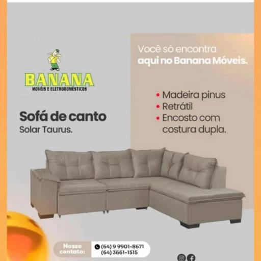 Comprar o produto de Sofá de canto  em Sofás pela empresa Banana Móveis e Eletrodomésticos em Mineiros, GO por Solutudo