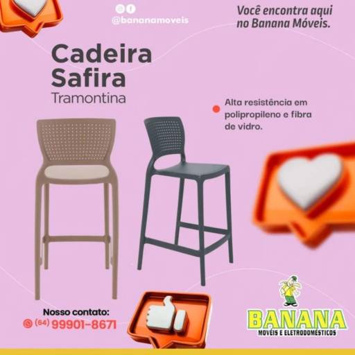 Comprar o produto de Cadeira safira em Cadeiras pela empresa Banana Móveis e Eletrodomésticos em Mineiros, GO por Solutudo