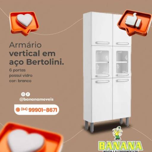 Comprar o produto de Armário vertical em aço em Armários pela empresa Banana Móveis e Eletrodomésticos em Mineiros, GO por Solutudo