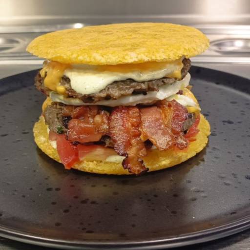 Burger Big Bacon com Pão de Cuscuz por Titão Burger Cozinha Nordestina