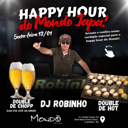 Comprar o produto de Happy Hour no Mondo Japa em Festas e Baladas pela empresa Mondo-Japa & Grill em Leopoldina, MG por Solutudo