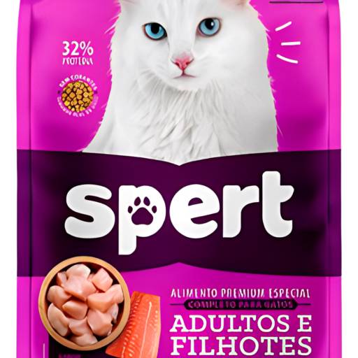 Ração SpertCat Premium para Gatos Sabor Frango e Salmão por PetHouse Nutrição Animal 