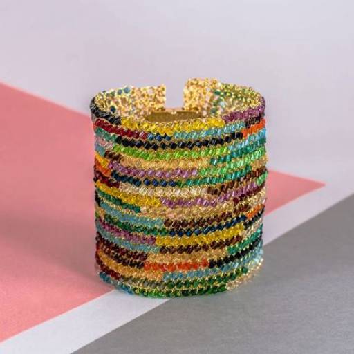 Bracelete de Crochê Max Rainbow por Lavish Jundiaí