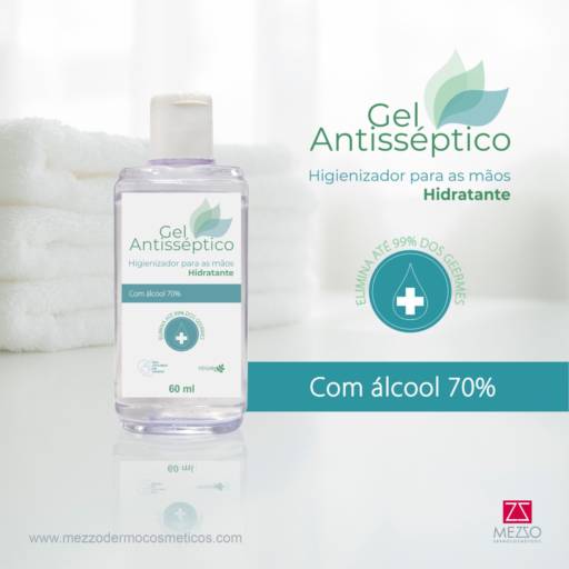 Gel antisséptico - Higienizador para as mãos em Americana, SP por Mezzo Dermocosméticos Americana 